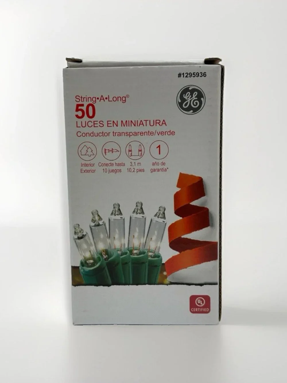 🎄 NEW - 4 Boxes - GE String-A-Long 50 miniature clear LIGHTS 🎄